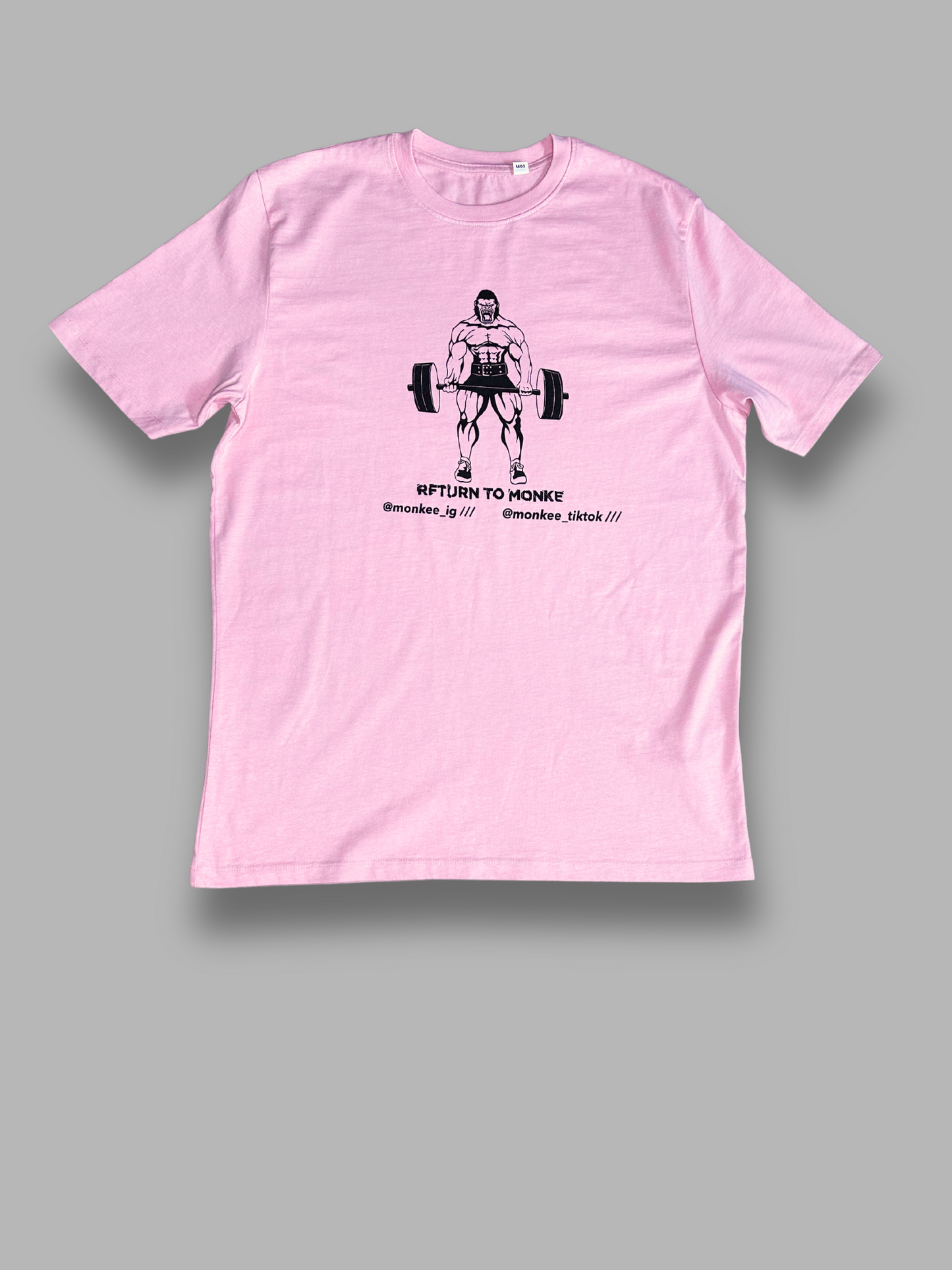 Return to monke T-shirt (light-pink)